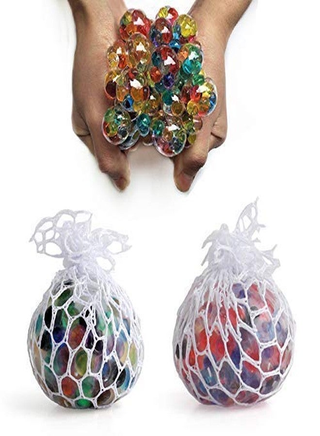Bindex Ball Squishy Stress Toy - Non-Toxic Rubber Sensory Balls, Calming Toys for Stress and Anxiety, Grape Balls with Net Multicolor (Pack of 2) - Image 4
